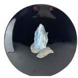 VTG 13.5" Lacquer MOP Praying Hands Plate