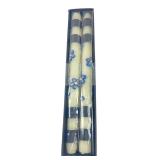 MacKenzie-Childs Striped Floral Taper Candles 12"