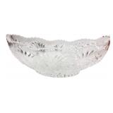 Clear Pattern Glass Oval Bowl