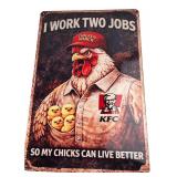 Humorous KFC Parody Metal Sign 8x12"