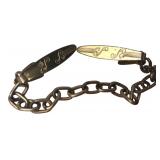 Vintage Gold-Tone Engraved Sweater Guard