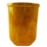 MCM Italian Yellow Ceramic Cylinder Vase