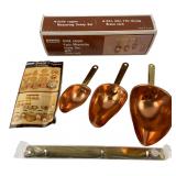 NIB Daeware Solid Copper Measuring Scoop Set