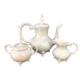 Iridescent Lusterware 3-Piece Tea Set