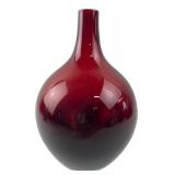 IKEA Red Handmade Glass Vase