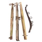 Vintage Wooden Singletrees & Metal Harness Part