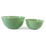 VTG Fire-King Jadeite Swirl Mixing Bowls