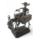 Style of C. Serraty Brutalist Wire Sculpture