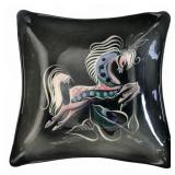 MCM Sascha Brastoff Glass Star Steed Tray