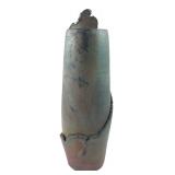 Charnetski Signed Raku Ceramic Vase 15"