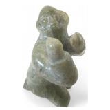 VTG Inuit Carved Stone Hunter Sculpture 8" H