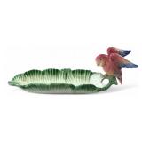 VTG Fitz & Floyd Parrot Banana Leaf Serving Dish