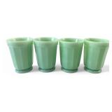 VTG Moser Panel Jadeite Flat Tumblers