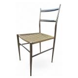 MCM Attributed to Gio Ponti Chrome Woven Chair