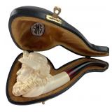 SMS Handcarved Block Meerschaum Pipe