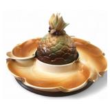 Rare MCM Ceramic Pineapple Lazy Susan Serving Set