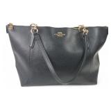 Coach Black Crossgrain Leather Ava Tote Bag