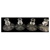 VTG Heisey Orchid Etched Candlesticks Set of 4
