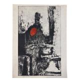 Juarez "Mujer Orando" Abstract Etching