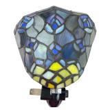Meyda Tiffany Peacock Stained Glass Night Light