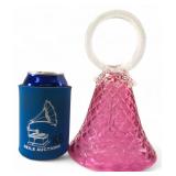 Chalet Art Glass Pink Bell Fenton Style