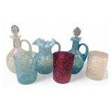 VTG Northwood Style Daisy & Fern Glass Lot
