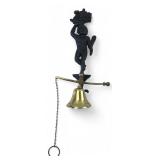 VTG Cast Iron & Brass Cherub Wall Bell