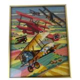 1982 Horizons Designs WWI Aviation Needlepoint