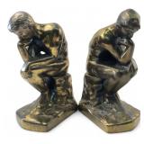 1928 The Thinker Cast Metal Bookends 7 H