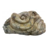 Abstract Carved Stone Swirl Sculpture