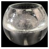 Murano Style Double Layer Bubble Glass Vessel