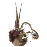 Handmade Rustic Game Bird & Feather Display