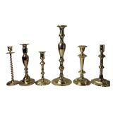Baldwin Forged Brass Candlesticks Set of 6