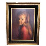 I. Luigi Signed Oil Portrait of a Girl