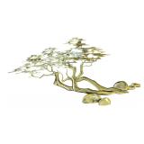 VTG Bijan Brass Bonsai Tree Wall Sculpture