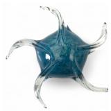 Blue Encased Art Glass Starfish Sculpture