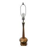 MCM Tony Paul Attributed Walnut and Brass Table...