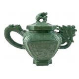 VTG Chinese Green Jade Dragon Teapot