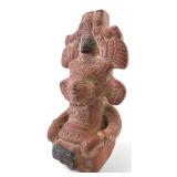 VTG Mexican Terracotta Zapotec Style Deity Statue