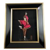 Joan Sato Framed Mixed Media Textile Art