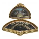 Two Framed 19th C. Painted Hand Fans