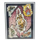 Rare Kike Castillo Signed Tattoo Flash Art Print