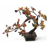 VTG Chinese Stone Bonsai Tree On Cloisonne Base