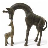 Pair of Brass Giraffe Figures