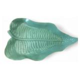 Rare Catalina Pottery Mint Green Leaf Dish