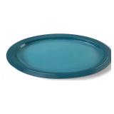 Le Creuset Caribbean Blue Stoneware Platter 18x13