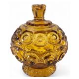 VTG LE Smith Moon and Stars Amber Lidded Dish