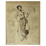 Willy G. Sesser Signed Etching 1927