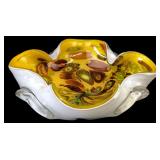 VTG Italian Gold Flecked Art Glass Bowl