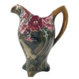 Frie Onnaing France Majolica Floral Pitcher 764